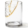 Seletti Kintsugi Стеклянный стакан, размеры: 7,6х7,6х10,5 см, цвет - прозрачный, золотой