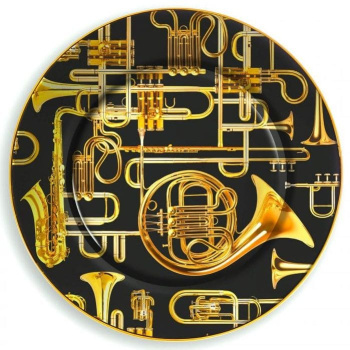 Seletti Toiletpaper Тарелка для основного блюда Trumpets (Трубы), диаметр - 27 см, черный