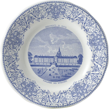 Gien Monuments de Paris Десертная тарелка с рисунком Invalides, диаметр - 19,8 см
