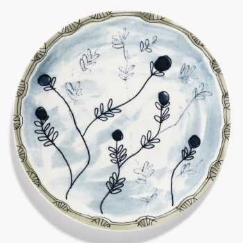 Serax Marni Midnight Flowers Набор из 2-х тарелок с рисунком Mirtillo Tea MF, диаметр - 24 см