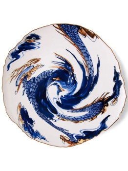 Seletti Classics on Acid Тарелка для основного блюда Imari Dragon, диаметр - 28 см, белый, синий