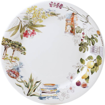 Gien Provence Тарелка для основного блюда, диаметр - 27,4 см, цвет - белый, разноцветный