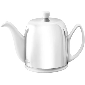 Degrenne Salam Заварочный чайник, объем - 1 л, цвет - белый, крышка - хром глянцевый