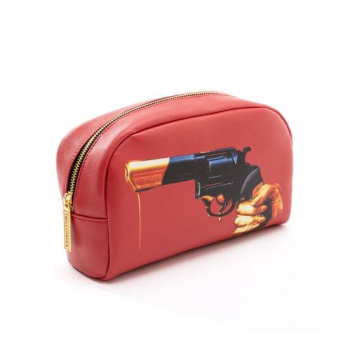 Seletti Toiletpaper Bag Косметичка Revolver, размеры: 23х8х13 см, цвет - красный