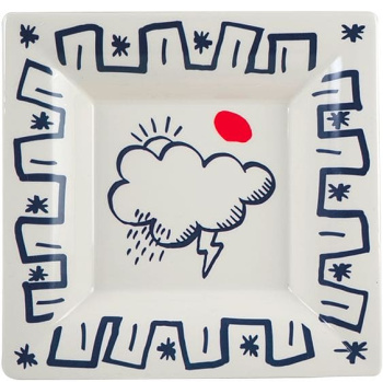 Gien L'Archipel Sentimental Прямоугольная тарелка для конфет с рисунком Nuage (Облако), 22 х 22 см