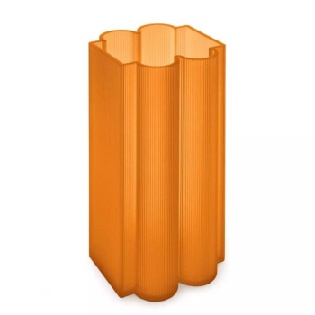 Kartell Okra Ваза из переработанного полиметалакрилата, размеры: 18х18х34h см, цвет - оранжевый