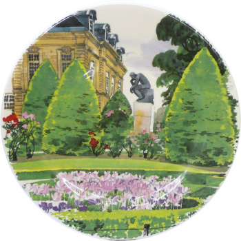 Gien Paris Giverny Десертная тарелка с рисунком Musée Rodin Paris, диаметр - 22 см