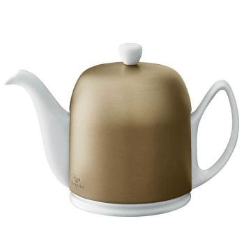 Degrenne Salam Заварочный чайник, объем - 1 л, цвет - белый, крышка - бронзовый матовый