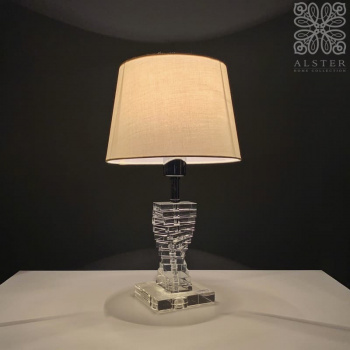 Scherzer Milos Настольная лампа, 42 см, прозрачный/бежевый
