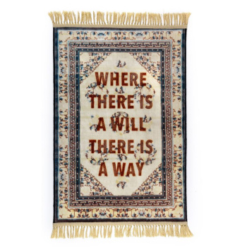 Seletti Burnt carpet Ковер The way (Путь), размеры: 120х80 см, цвет - синий, белый