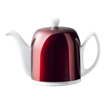 Degrenne Salam Заварочный чайник, объем - 1 л, белый с красной глянцевой крышкой