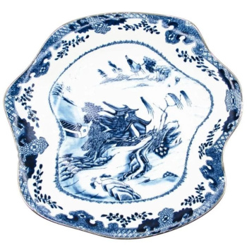 Seletti Classics on Acid Тарелка для супа Pagoda, размеры: 25,6х24,1х4,5 см, цвет - белый, синий
