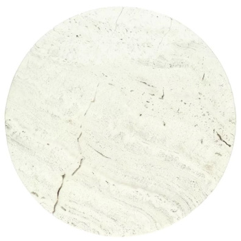 Pomax Trevi  Журнальный столик, 47x47х42 см, цвет - слоновая кость, белый матовый