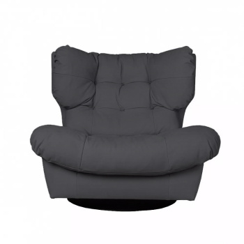 Baxter Milano Fumée Кожаное кресло, 107х110х100 см, темно-серый