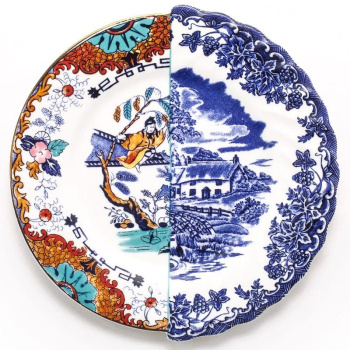 Seletti Hybrid Десертная тарелка Valdrada, диаметр - 20 см, цвет - белый, синий, красный