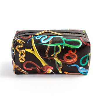 Seletti Toiletpaper Косметичка с рисунком Snakes, размеры: 25,5х12,5х12 см, цвет - черный