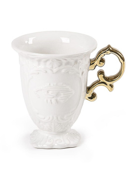 Seletti I-Wares Фарфоровая кружка, размеры: 10х10х11,5h см, цвет - белый, золотой