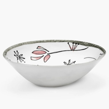 Serax Marni Midnight Flowers Набор из 2-х пиал с рисунком Fiore Rosa MF, диаметр - 18 см, 600 мл