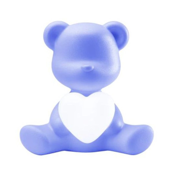 Qeeboo Teddy Love XS Настольная лампа Мишка с сердцем, размеры: 23х13,5х22 см, цвет - голубой