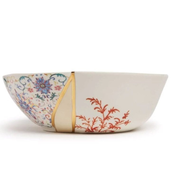 Seletti Kintsugi Салатник, 19 см, белый/разноцветный