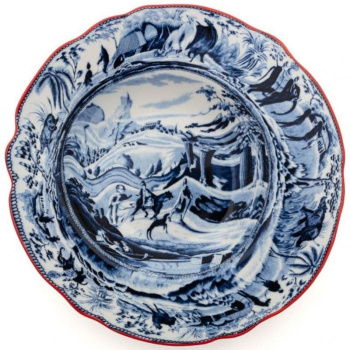 Seletti Classics on Acid Тарелка для супа Arabian, диаметр - 25,4 см, цвет - белый, синий