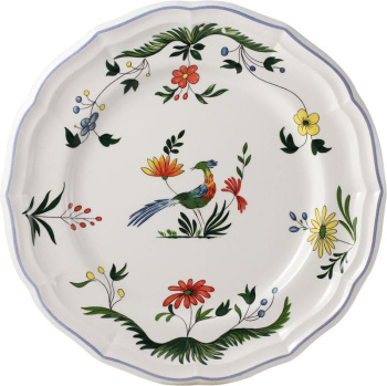 Gien Oiseaux de paradis Тарелка для основного блюда, диаметр - 26 см, цвет - белый, разноцветный