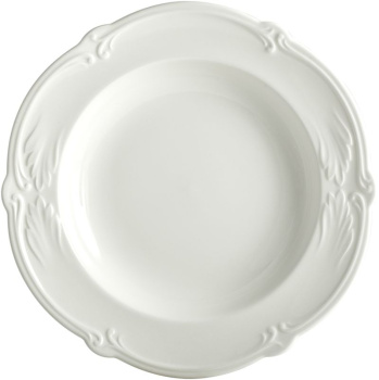 Gien Rocaille blanc Тарелка для супа, диаметр - 22,3 см, цвет - белый