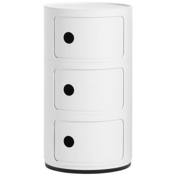 Kartell Componibili Recycled Тумба, размеры: 32х32х58 см, цвет - белый матовый