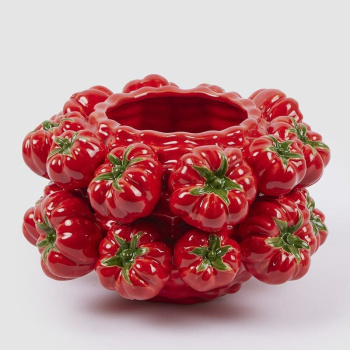 EDG Декоративная ваза Chakra Pomodoro (Помидор), размеры: 26х26х15h см, цвет - красный