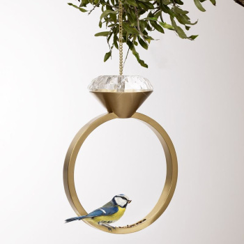 Garden Glory Кормушка для птиц в виде кольца с камнем, ширина - 24 см, высота - 29 см