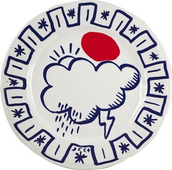 Gien L'Archipel Sentimental Обеденная тарелка с рисунком Nuage (Облако), диаметр - 27,3 см