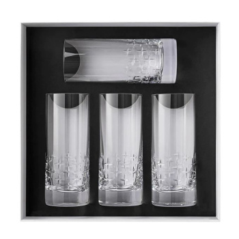 Degrenne Newport Twist Набор из 4-х стаканов для воды или коктелей, объем - 370 мл, цвет- прозрачный