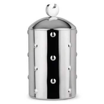 Alessi Kalisto 1 Металлическая емкость для хранения сыпучих продуктов, размеры: 11х11х21h см, сталь
