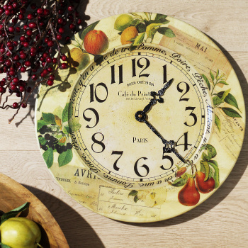 Roger Lascelles Настенные часы в виде тарелки с фруктами