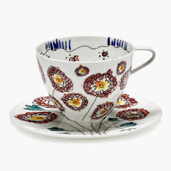 Serax Marni Midnight Flowers Набор из 2-х кофейных пар с рисунком Anemone Milk MF, объем - 200 мл