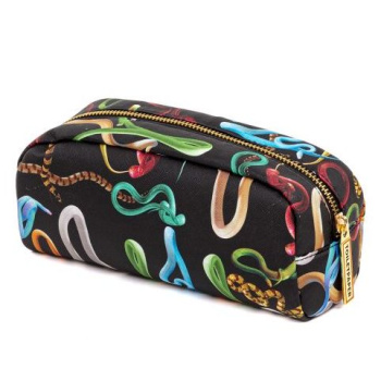 Seletti Toiletpaper Косметичка Snakes, размеры: 20,5х7х9h см, цвет - черный