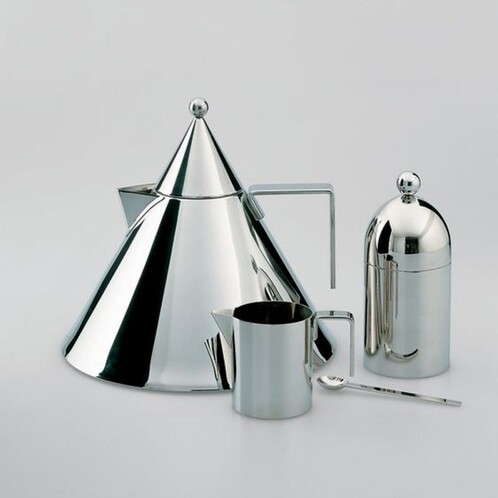 Alessi Sugar Металлическая сахарница, размеры: 6,8х6,8х15,3h см, объем - 265 мл, полированная сталь