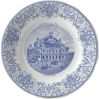 Gien Monuments de Paris Десертная тарелка с рисунком Opéra, диаметр - 19,8 см
