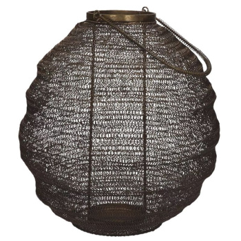 Pomax KIBU Металлический фонарь - подсвечник, 38х40 см, бронзовый