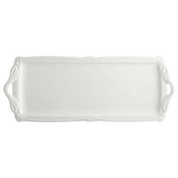 Gien Rocaille blanc Прямоугольная тарелка для кекса, размеры: 36х15,5 см, цвет - белый