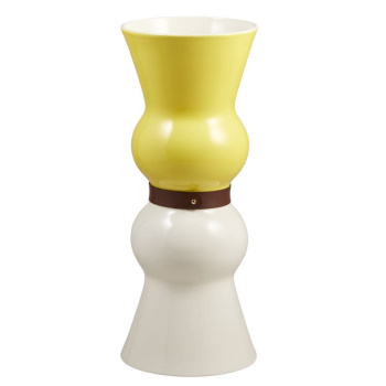 Gien Pompadur Декоративная ваза, диаметр - 18 см, высота - 44 см, цвет - желтый, молочный