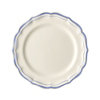 Gien Filet Bleu Десертная тарелка, диаметр - 23,2 см, цвет - белый с голубым кантом