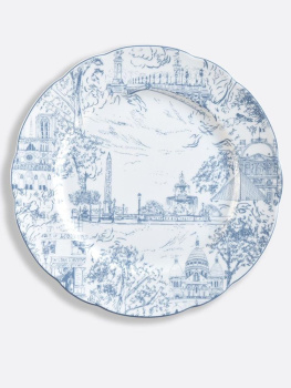 Bernardaud Tout Paris Обеденная тарелка с пирамидой, диаметр - 26 см, цвет - белый, синий