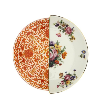 Seletti Hybrid Десертная тарелка Olivia, диаметр - 15 см, цвет - белый, разноцветный