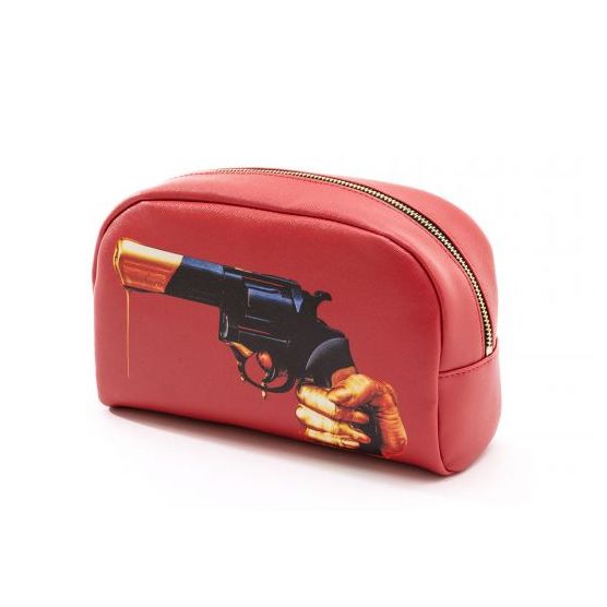 Seletti Toiletpaper Bag Косметичка Revolver, размеры: 23х8х13 см, цвет - красный