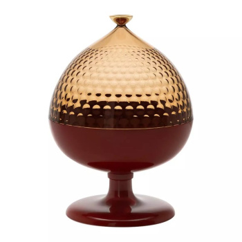 Kartell Pumo Шкатулка с крышкой, размеры: 21х21х29h см, янтарный, кирпичный красный