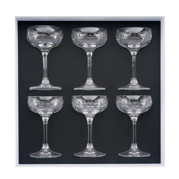 Degrenne Newport Twist Набор из 6 хрустальных бокалов для ликера, цвет - прозрачный