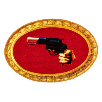 Seletti Toiletpaper Home Коврик для ванной Revolver, размеры: 90х60 см, цвет - красный