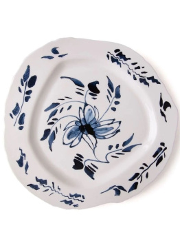Seletti Classics on Acid Тарелка для основного блюда English Delft, диаметр - 28 см, белый, синий