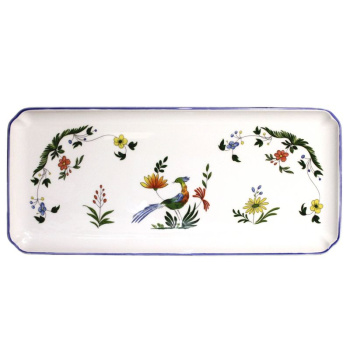 Gien Oiseaux de paradis Прямоугольная тарелка для кекса, размеры: 36х15,5 см, разноцветный